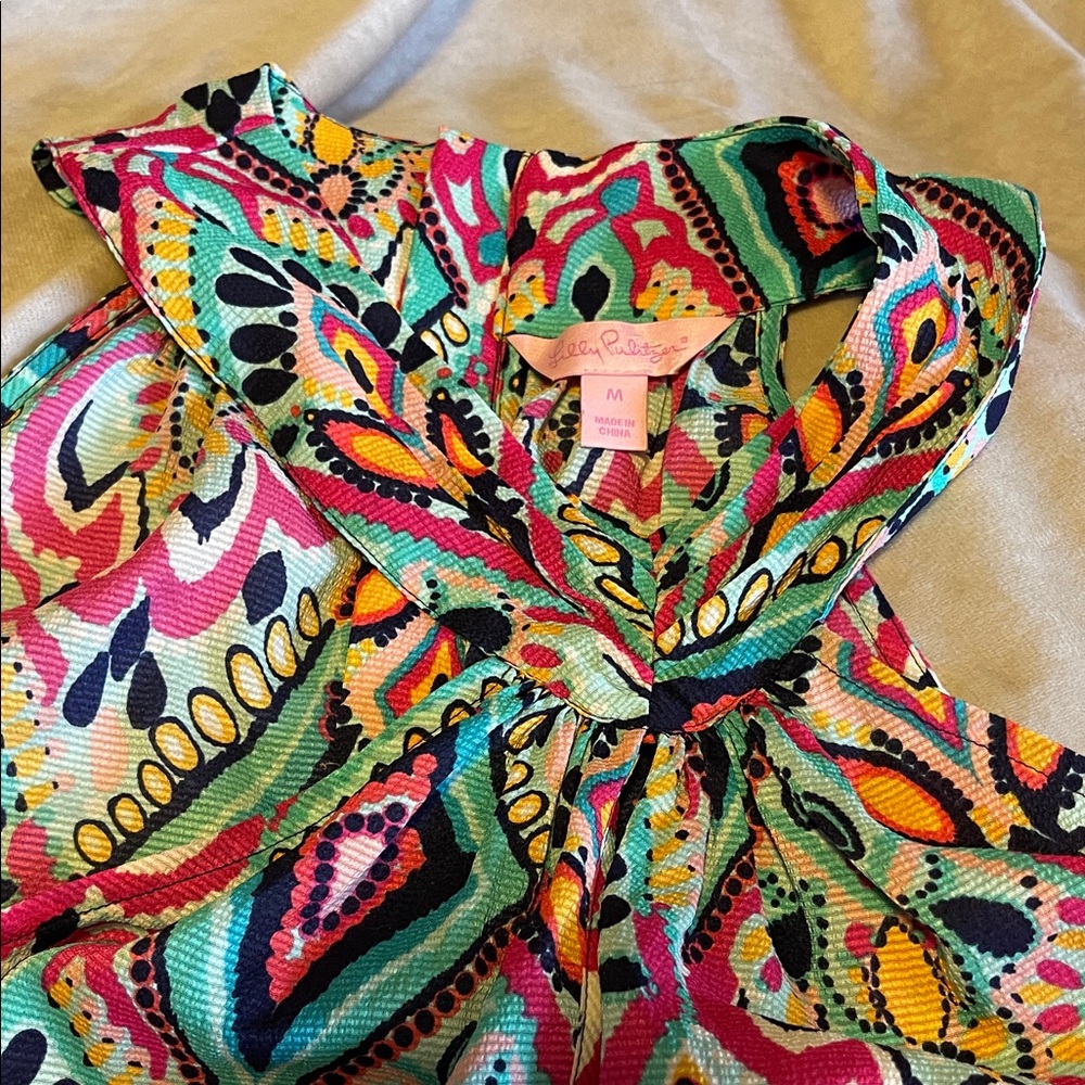 Lilly Pulitzer Multicolor Geometric Top
